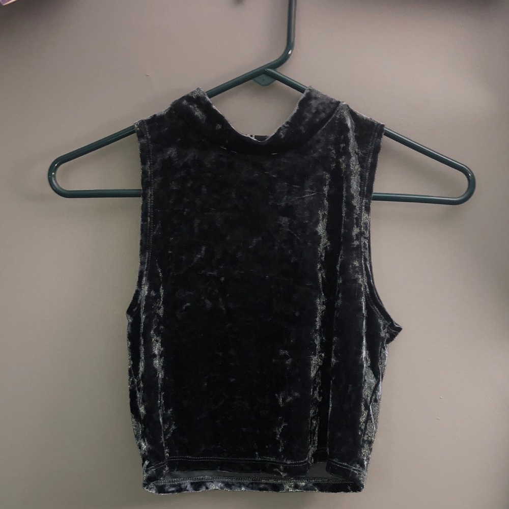 Velvet crop top
